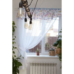 Тюль с подхватом и ламбрекеном Бабочки 250х200см, 100% п/э, вуаль - Этель фото 2