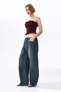 Top bandeau en punto pointelle - H&m фото 6