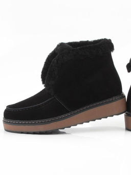 04-5603-2 BLACK Ботинки зимние женские (натуральная кожа, 100% шерсть)
