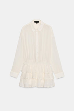 VESTIDO MONO GASA VOLANTES / Crudo - Zara фото 2