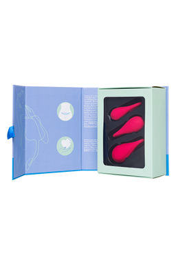Набор вагинальных шариков Satisfyer YONI, силикон, красный, 2 см.