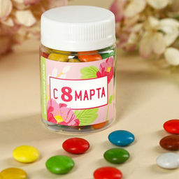 Драже шоколадное С 8 Марта, 50 г.