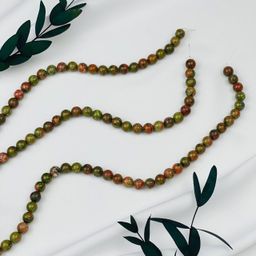 Бусины для украшений из Унакита (45 бусин)