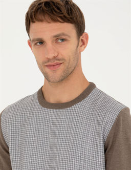 Vizon Melanj Slim Fit Bisiklet Yaka Triko Ti__rt - Pierre cardin фото 2