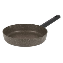 51448 WERNER Сковорода ORGANIC STONE STYLE 28x5,5 см с индукционным дном, с двухслойным антипригарным покрытием Pfluon, бакелитовая ручка с покрытием Soft Touch. Цвет: коричневый. Материал: прессованный алюминий. Толщина стенок и дна: 2,8 мм.