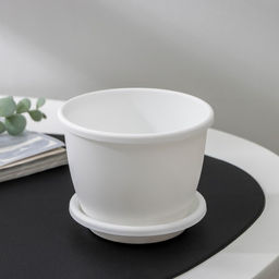 Цена за 2 шт. Горшок для цветов с поддоном Альтернатива «Афина», 500 мл, пластиковый, белый