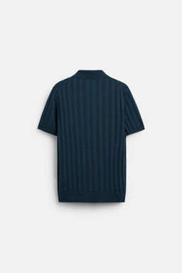 RIBBED KNIT POLO SHIRT - Zara фото 31