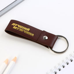 Брелок кожзам Лучший мужчина, 11 х 2.5 см - Micio фото 5