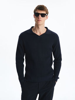 Polo Yaka Erkek Triko Kazak