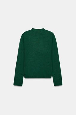 CHAQUETA 100% CASHMERE CUELLO PERKINS / Verde - Zara фото 6