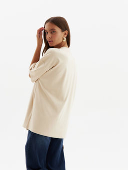 Футболка женская MINAKU, over size (44-48), бежевая