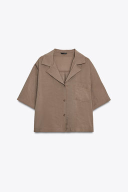 FLOWING SHORT SLEEVE BLOUSE - Zara фото 5
