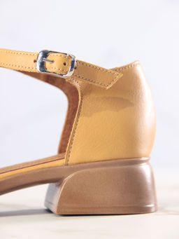 Босоножки 3032.25294br.Лион тыква+коричневый