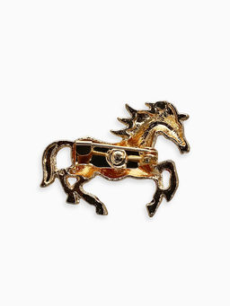 Цена за 12 шт. Брошь "Лошадь" малая, скакун, МИКС в золоте (неделимая фасовка 12 шт. цена за шт.)