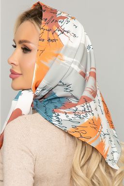 Косынка с подворотом (акварель оранж) КП02 - Lt collection фото 3