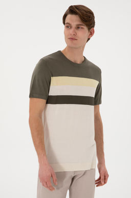 Erkek Slim Fit Bisiklet Yaka Haki Ti__rt Sepette S_rpriz _ndirim - U.s. polo assn фото 3
