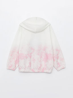 Kap??onlu Bask?l? Uzun Kollu K?z ?ocuk Sweatshirt - Waikiki фото 2