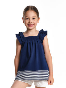 Футболка для девочки UD 1537 синий - Mini maxi фото 5