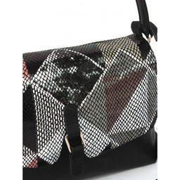 Сумка женская иск/кожа+нат/кожа ADEL-201/3в, 3отд, 2внут, карм, плечевой ремень, мозаика 262826 - Adelia фото 4