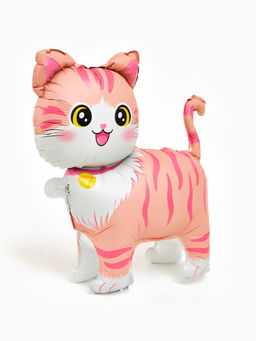 Цена за 5 шт. Воздушный шар фольгированный 22" «Розовая кошка», фигура под воздух