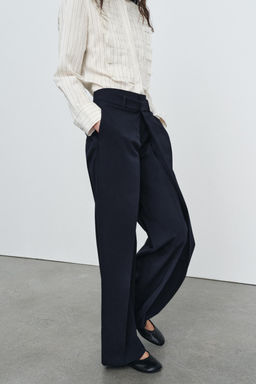 PLEATED WIDE-LEG TROUSERS ZW COLLECTION - Zara фото 2