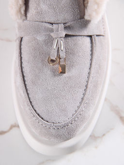 Ботинки 306.1593be.Каменный замша/шерсть