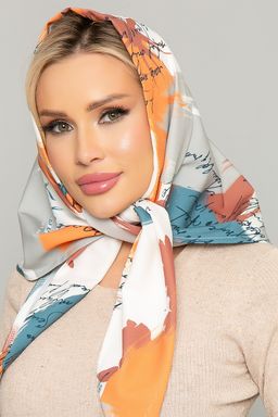 Косынка с подворотом (акварель оранж) КП02 - Lt collection фото 4