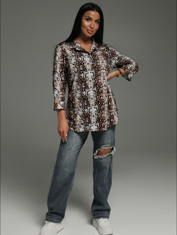 Жанетта туника женская (полоса синий) - Lovetex фото 117