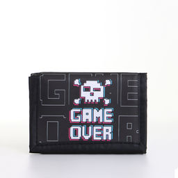 Кошелёк детский Выбражулька Game over, на липучке, чёрный