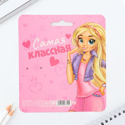 Подарочный набор, блокнот и фигурная ручка Юная модница. 8 марта