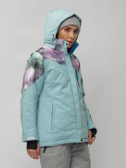 Горнолыжный костюм женский большого размера голубого цвета 02263Gl - Chunmai фото 7