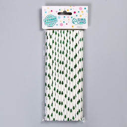 Трубочка для коктейля Ёлочки, набор 25 шт. - Страна карнавалия фото 3