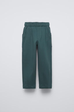 BALLOON PINCHED-PLEAT FLEECE TROUSERS - Zara фото 3