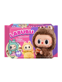 LABUBU влаж.салфетки (60шт) очищающие Универсальные
