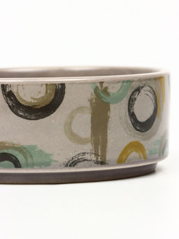 Миска керамическая Кругляшки 200 мл - 10.5 10.54 см, серо-коричневая - Пижон фото 5