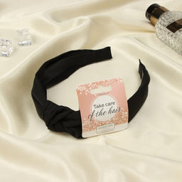 Цена за 2 шт. Ободок для волос «Кокетка», 3 см, чёрный