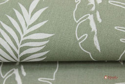 Импорт. хлопок Белые тропические листья ВИД2, ш.1.5м, хлопок-100%, 105гр/м.кв - Купава фото 5