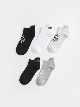 Bask?l? Kad?n Patik ?orap 5li