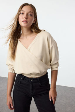 Tas Regular/Normal Kal?p Kapusonlu Esnek Orme Sweatshirt TWOAW25SW00167