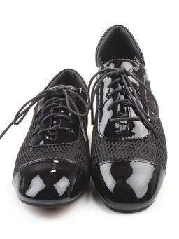 03-H17C-30AG BLACK Полуботинки женские (натуральная кожа)