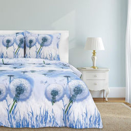 Постельное бельё Этель 1,5 сп. Одуванчики 143х215 см, 150х214 см, 70х70 см - 2 шт, 100% хлопок, бязь