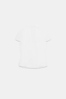 CAMISA ENTALLADA FRUNCES / Blanco - Zara фото 6