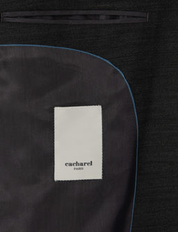 Antrasit Slim Fit Mikro Desenli Mono Yaka Y_n Kar___ml_ Tak_m Elbise - Cacharel фото 6