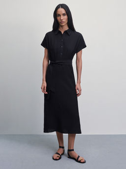 Платье-рубашка с поясом / Zarina  фото 3