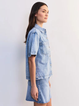 Джинсовая рубашка с коротким рукавом ZR2605092347-101 / Zarina