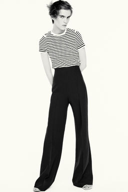 ZW COLLECTION HIGH-WAIST ZIP TROUSERS