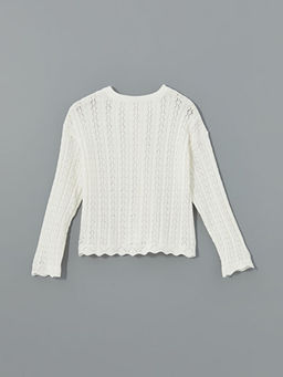 Bisiklet Yaka Ajurlu K?z ?ocuk Triko H?rka