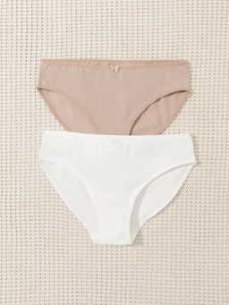 К 1972-2уп/нюдовый беж,сахар набор трусы для дев