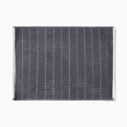 Коврик махровый «Этель» Lines, 50×70 см, хлопок 100%, тёмно-серый