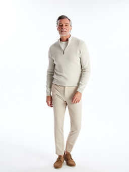 Dik Yaka Uzun Kollu Erkek Triko Kazak